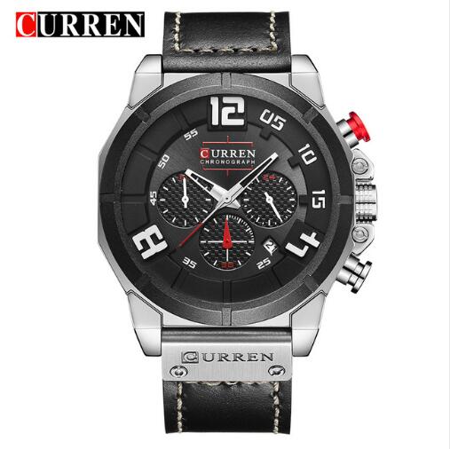 CURREN Men’s Leather Quartz Watch - Luvoro Genéve 