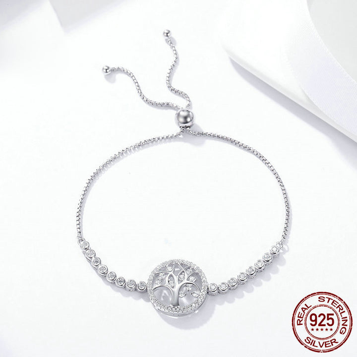 S925 Sterling Silver Tree of Life Bracelet - Luvoro Genéve 