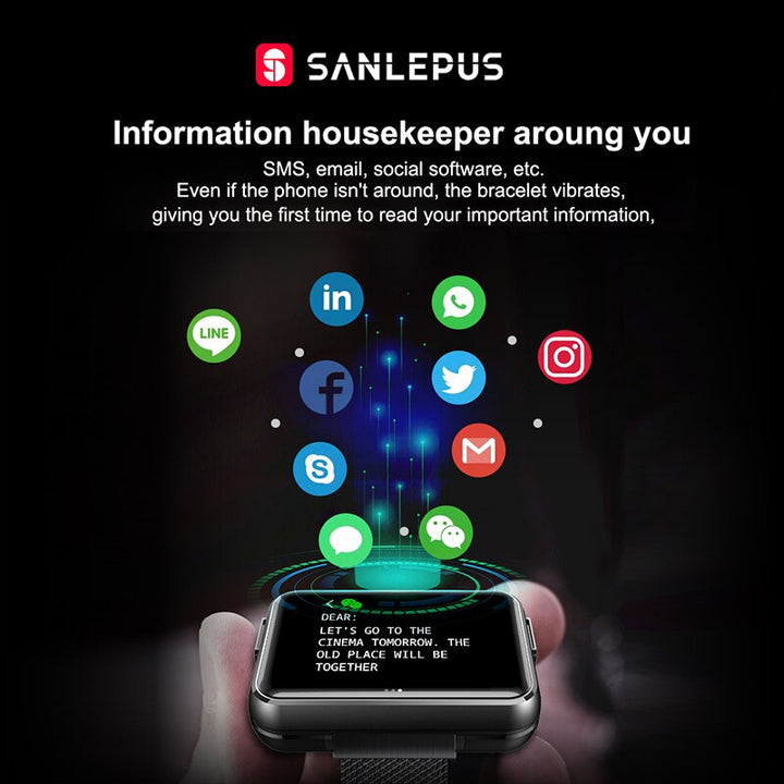 SANLEPUS Smart Watch with Wireless Earbuds - Luvoro Genéve 