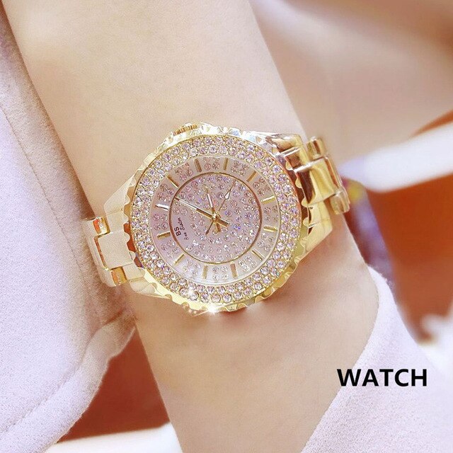 Luxury Diamond Quartz Women’s Watch - Luvoro Genéve 
