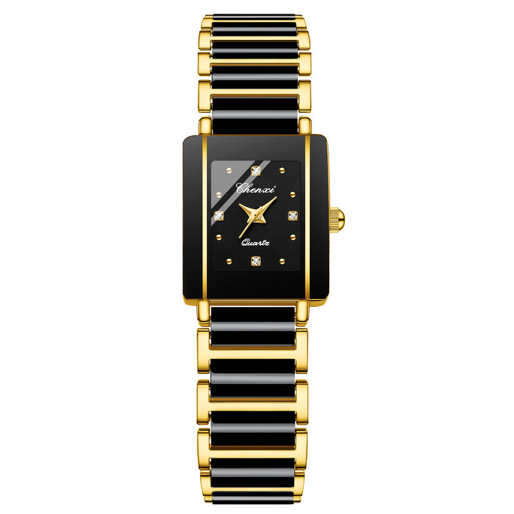 Square Couple Ceramic Quartz Watch - Luvoro Genéve 