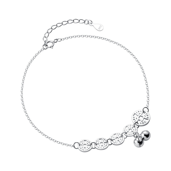 S925 Silver Retro Ethnic Copper Coin Anklet - Luvoro Genéve 