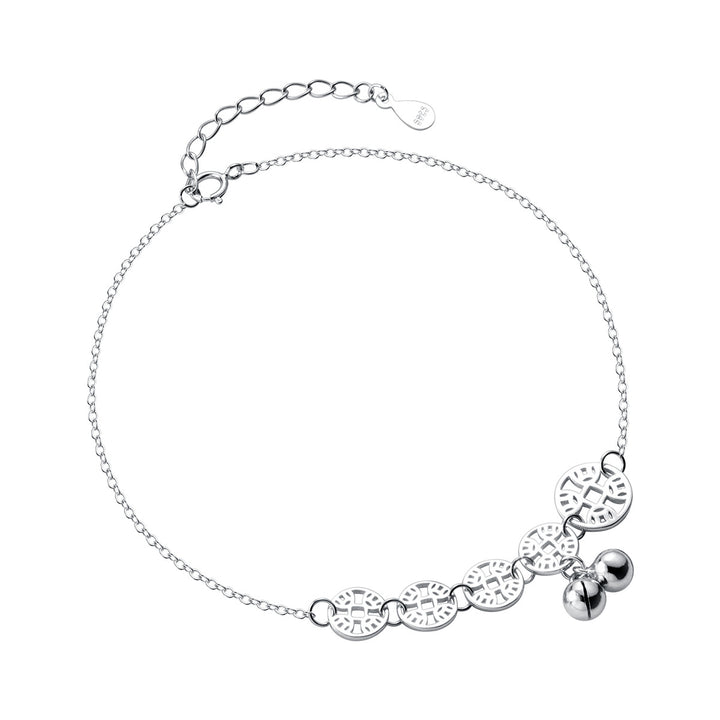 S925 Silver Retro Ethnic Copper Coin Anklet - Luvoro Genéve 