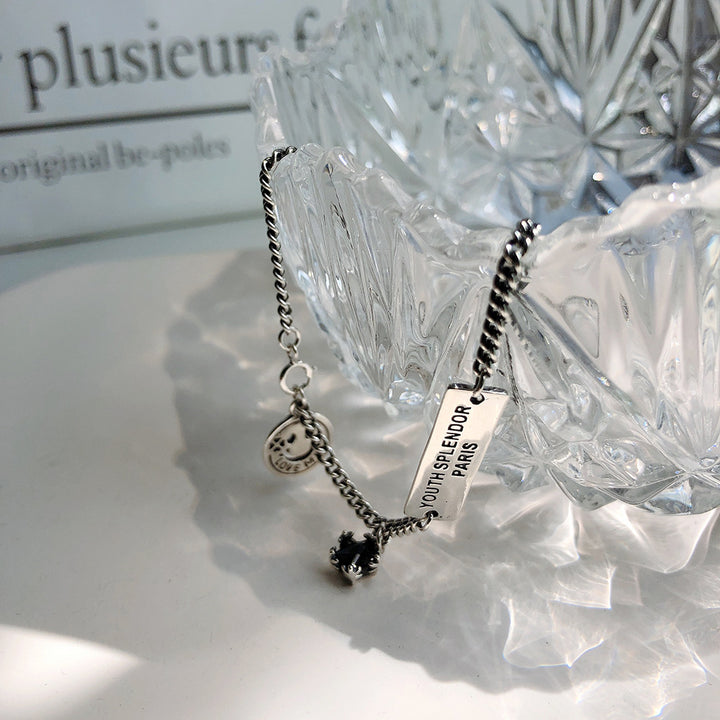 925 Sterling Silver Square Anklet - Luvoro Genéve 