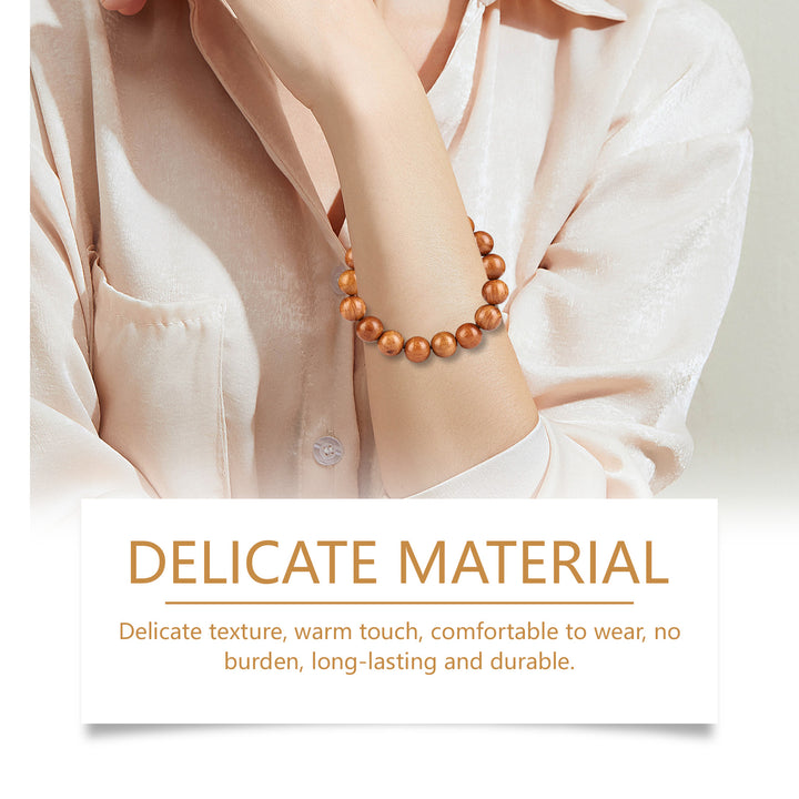 Rosewood Buddha Bead Bracelet - Luvoro Genéve 