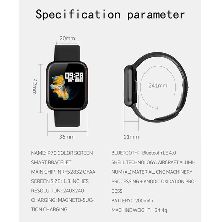 P70 Smart Wristband Set - Luvoro Genéve 