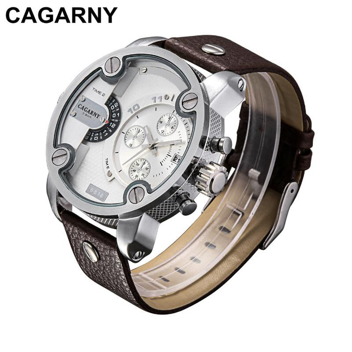 Cagarny Éclat Dual Time Zone Men’s Luxury Sport Watch - Luvoro Genéve 