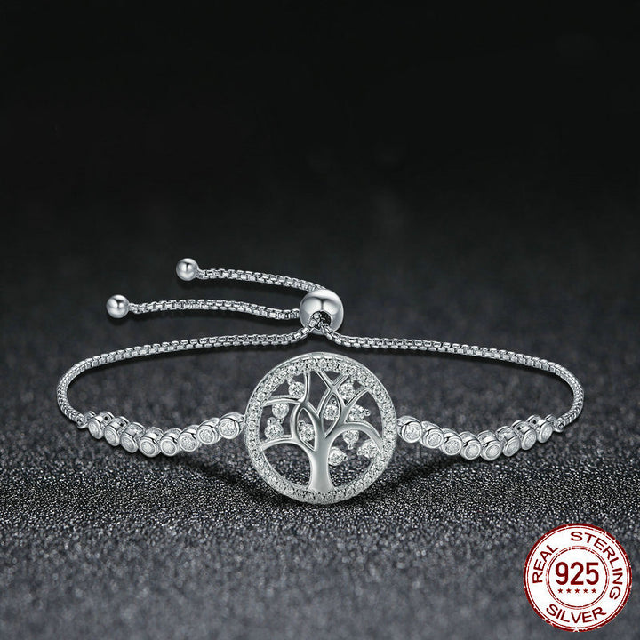 S925 Sterling Silver Tree of Life Bracelet - Luvoro Genéve 