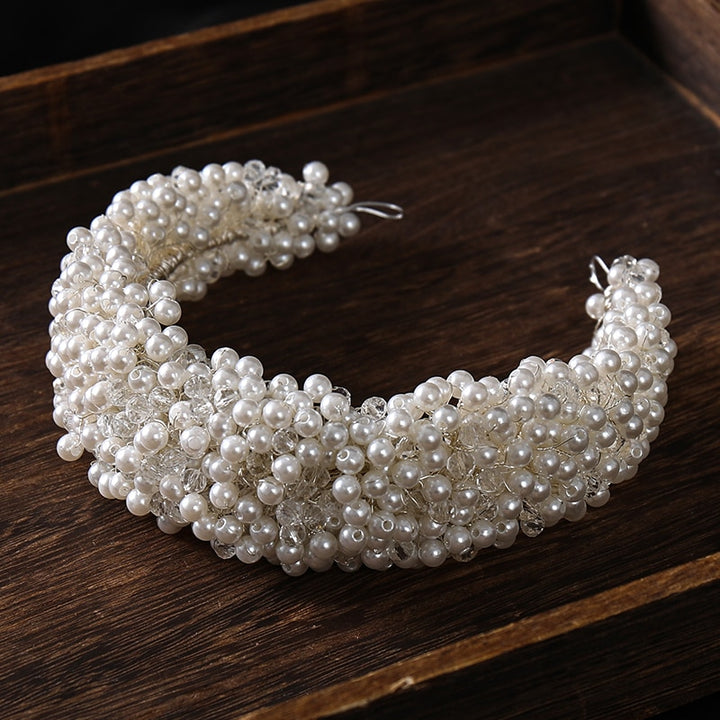 Hand-Woven Pearl Hairband - Luvoro Genéve 
