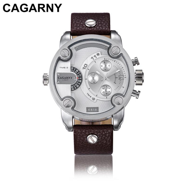 Cagarny Éclat Dual Time Zone Men’s Luxury Sport Watch - Luvoro Genéve 
