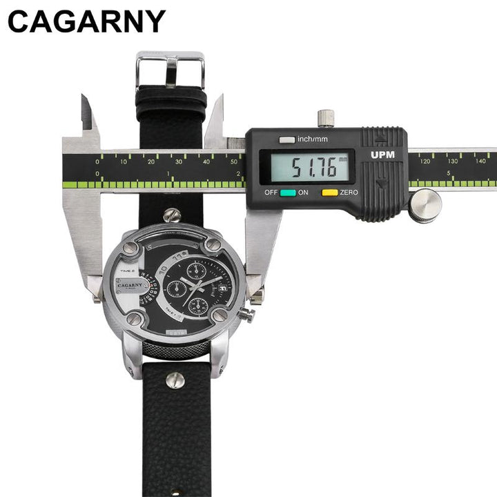 Cagarny Éclat Dual Time Zone Men’s Luxury Sport Watch - Luvoro Genéve 