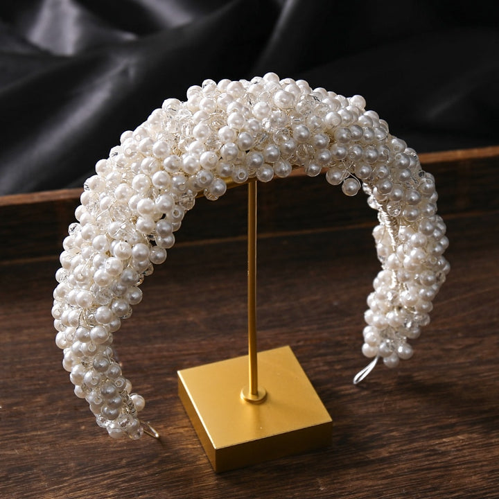 Hand-Woven Pearl Hairband - Luvoro Genéve 