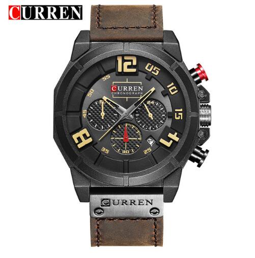 CURREN Men’s Leather Quartz Watch - Luvoro Genéve 