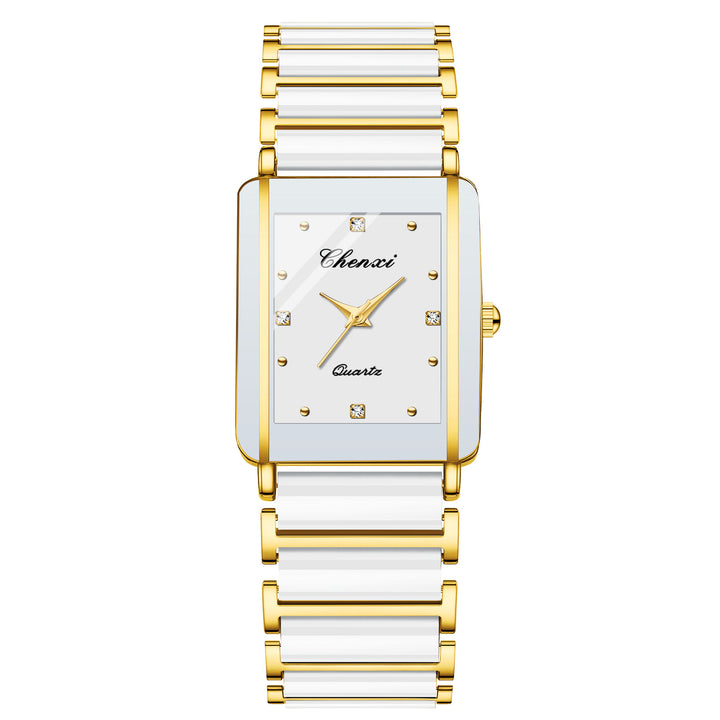 Square Couple Ceramic Quartz Watch - Luvoro Genéve 