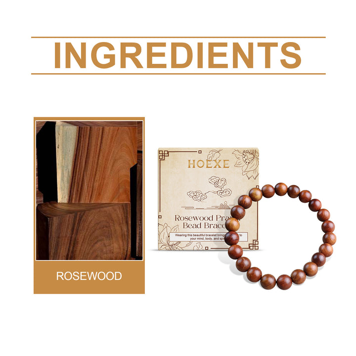 Rosewood Beaded Bracelet - Luvoro Genéve 