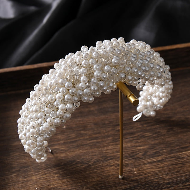 Hand-Woven Pearl Hairband - Luvoro Genéve 